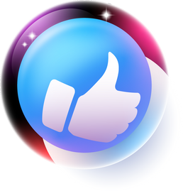 3D like facebook emoji